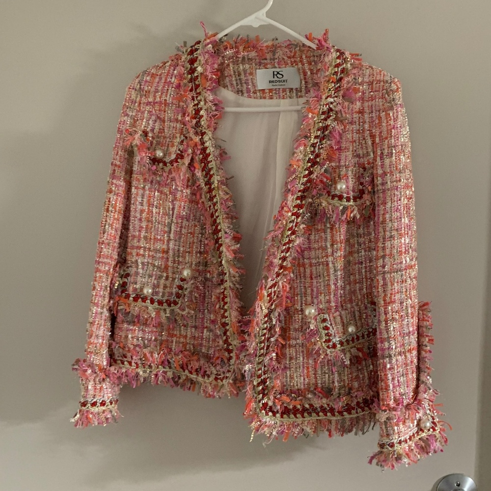 pink fashion coat women outerwear tassel